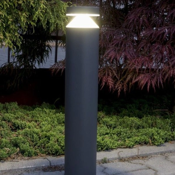 Słupek oświetleniowy zewnętrzny 50cm DELTA DL-500 | ciemny popiel