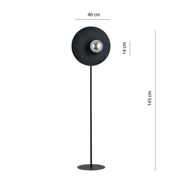 Lampa podłogowa Emibig OSLO LP Czarny/GRAFIT 1186/LP