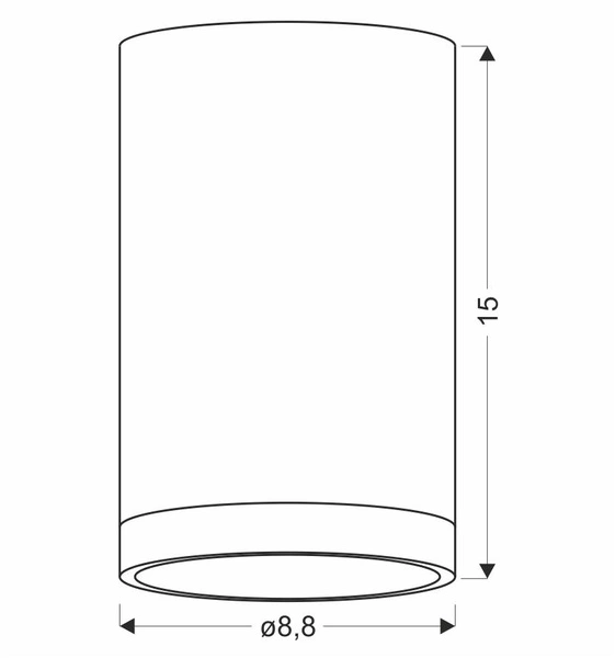 Lampa sufitowa TUBA 2282879, szara/drewno, 9W LED, barwa neutralna 4000K