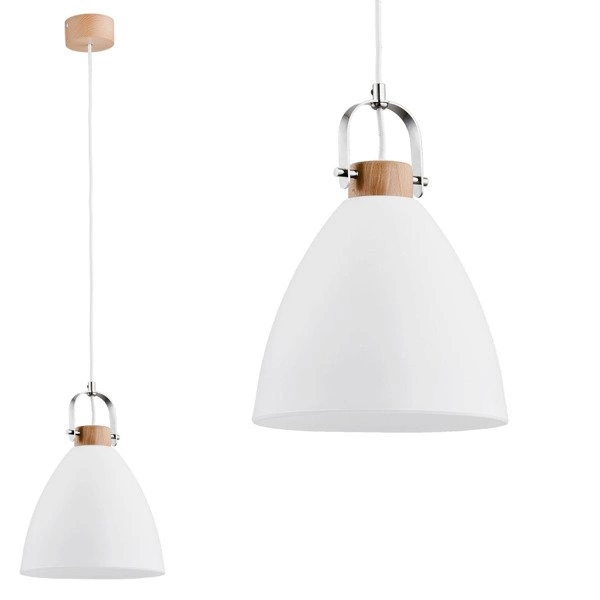 Lampa wisząca ALFA HERMINA DREWNIANA 1xE27 22cm | 9642