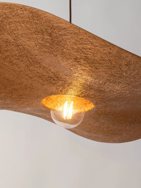 Designerska lampa wisząca KAPELLO L E27 60W śr. 76cm | brązowy