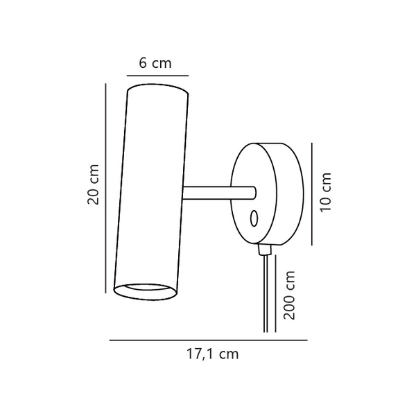 Kinkiet MIB GU10 8W Metal | Czarny