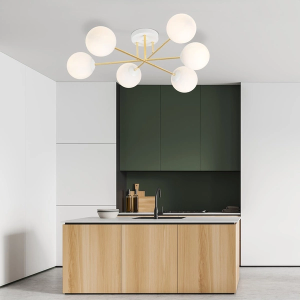 Lampa sufitowa Emibig MAGNUM 6 WH OPAL 1234/6