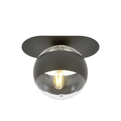 Lampa sufitowa Emibig PLAZA 1 Czarny/STRIPE 1121/1
