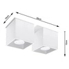 Plafon Sollux QUAD 2 Lampa sufitowa Aluminium biały SL.0065