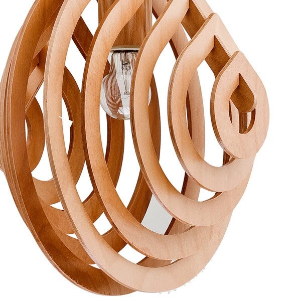 Lampa wisząca ALFA KARNAK DREWNIANA 1xE27 35cm | 60305