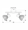 Lampa sufitowa FLY listwa 92-61898 czarny/chrom 2xE14