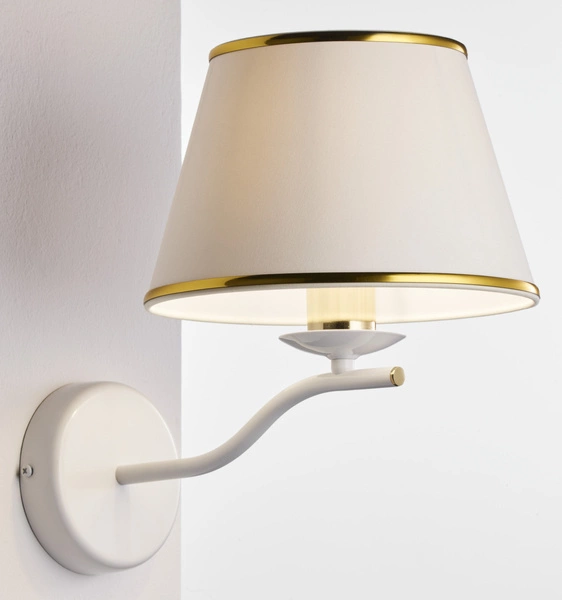 Klasyczny Kinkiet SAMBA wys. 31cm 1xE27 15W IP20 | biały