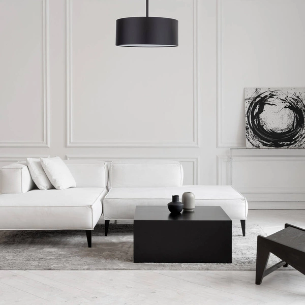 Nowoczesna lampa sufitowa 40cm czarna RONDO 4246 4246