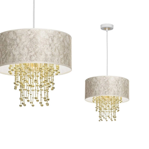 Nowoczesna lampa wisząca ALMERIA WHITE/GOLD 1xE27 MLP6446
