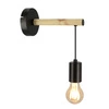 Kinkiet IZZY 21-75406 czarny + drewno 1x60W E27