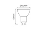 Żarówka ściemnialna LED GU10 SMD 5,5W 550lm 60* 4000k DIMM Ledline