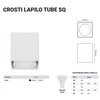 Oprawa sufitowa spot kostka natynkowa CROSTI LAPILO TUBE SQ czarny szer. 9,5cm