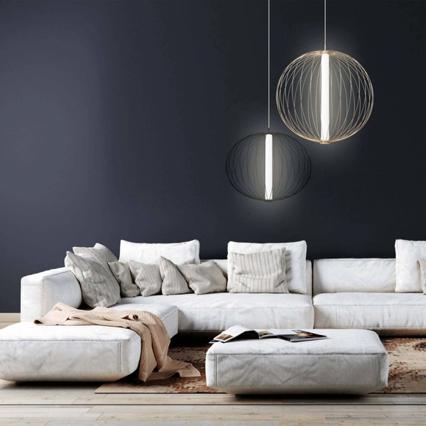 Lampa wisząca TREVISO, duża, złota, 28W LED, barwa neutralna 4000K