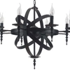 Lampa wisząca świecznik CAGE czarna 55cm 9500804