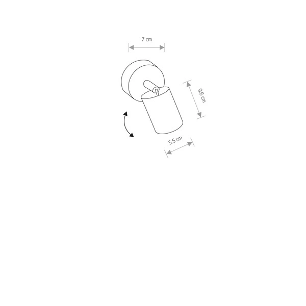 Kinkiet EYE SPOT WHITE I 7cm 6014