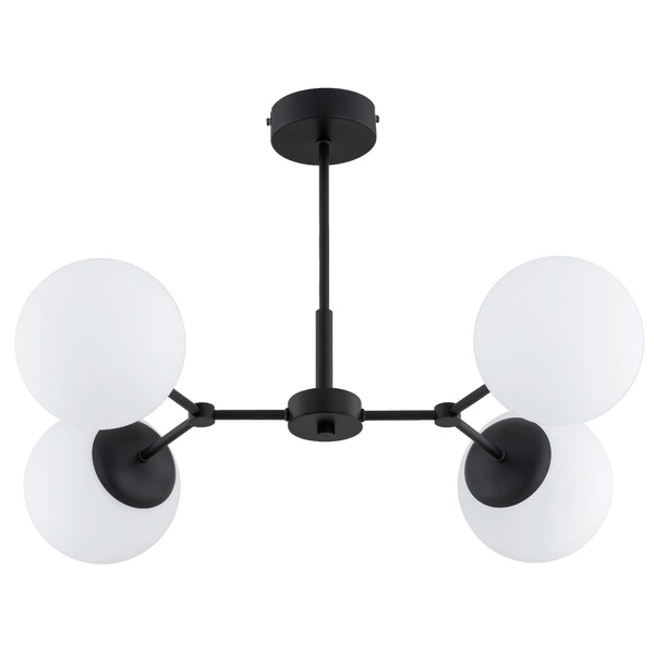 Lampa sufitowa ALFA FOTON CZARNA & BIAŁA 4xE14 60cm | 63343