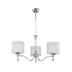 Klasyczny Żyrandol JULIA II wys. 75cm 3xE27 15W IP20 | Satynowany chrom