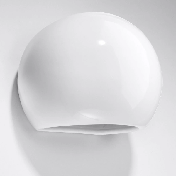 Nowoczesny Kinkiet lakierowany GLOBE biały połysk SL.1026