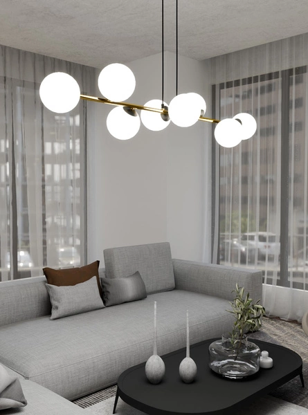 Lampa wisząca Emibig GRAVITY 8 BL OPAL 1241/8