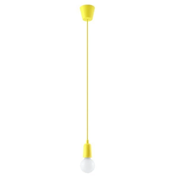 Lampa Wisząca DIEGO 1, PCV Żółta, E27 60W, SL.0578