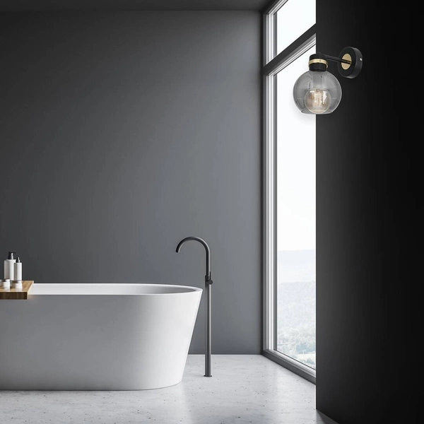 Lampa ścienna kinkiet OMEGA BLACK / GOLD MLP6528