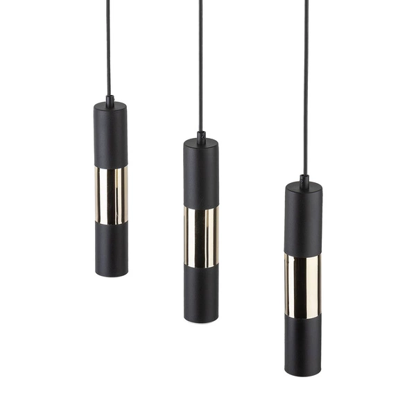 VIVIEN BLACK/GOLD LAMPA WISZĄCA 3 PŁ LISTWA 4757