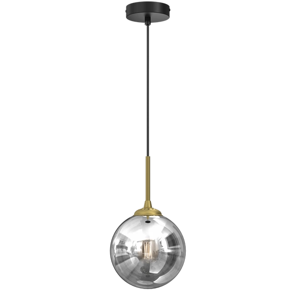 Stylowa lampa wisząca REFLEX fi 17 MLP8413, czarny/złoty, 1x40W E14