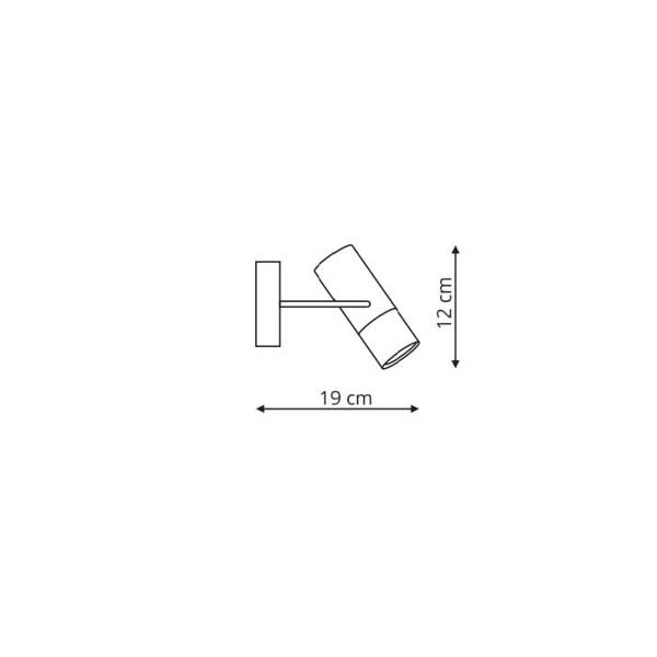 Kinkiet BOVINO, czarny/bambus, 1x5W LED GU10