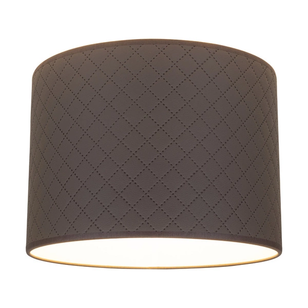 Abażur Cylinder E27 H0 Szaro-Brązowy Tkanina A0930