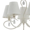 Żyrandol klasyczny z abażurami BALI WHITE śr. 50cm biały antyczny/ecru