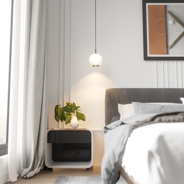 Lampa Wisząca Iliso 1xLED czarna PL0148