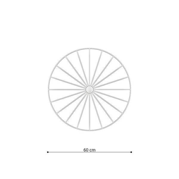 Industrialny kinkiet/plafon SIRKEL 60, czarny, 1x60W E27, TH.143
