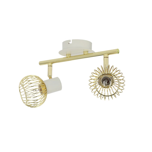 Nowoczesna lampa sufitowa OSLO listwa 92-61805 2xE14 biały/złoty