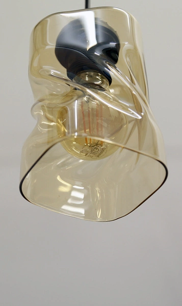 Lampa wisząca FELIS, 31-00156, czarny/bursztynowy, 1x60W E27