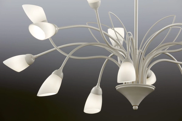 Klasyczny Żyrandol GLORIOSA wys. 165cm 15xG9 14W IP20 | piaskowo-szary