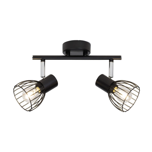 Lampa sufitowa spot Blacky Brilliant 2x40W Czarny Metal