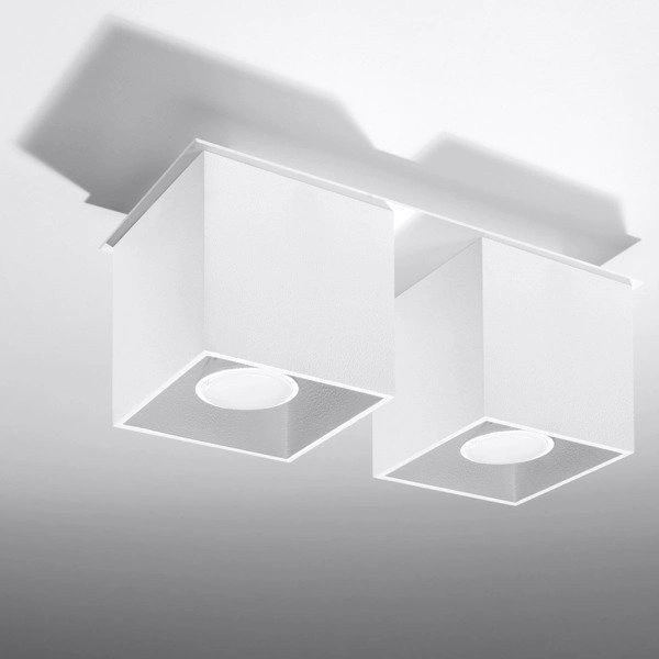 Plafon Sollux QUAD 2 Lampa sufitowa Aluminium biały SL.0065