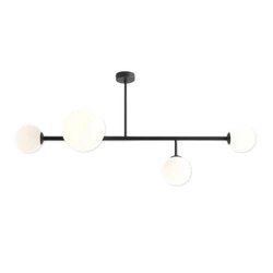 Aldex Lampa sufitowa DIONE 4 minimalistyczna E14+E27 | czarny 1092PL_L1