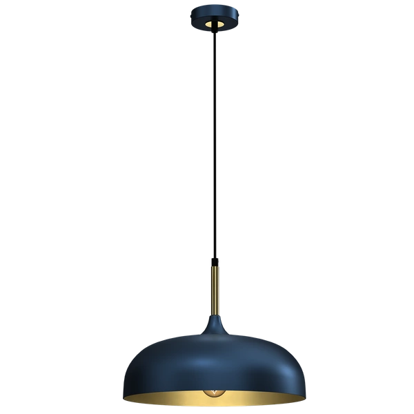 Lampa wisząca LINCOLN, MLP8033, 35 cm, niebieski/złoty, 1x60W E27