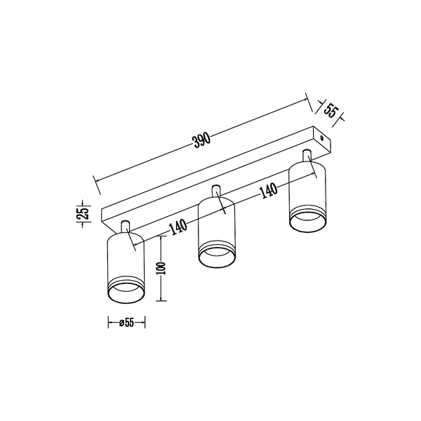 Oprawa Pipe Ring Spot Biały 3xGU10