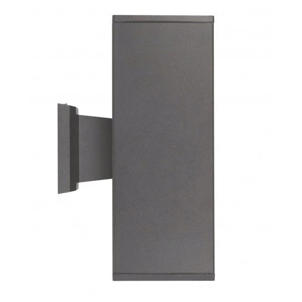 Kinkiet prostokątny IP54 na elewację 2x E27 ADELA 8001 DG | ciemny popiel