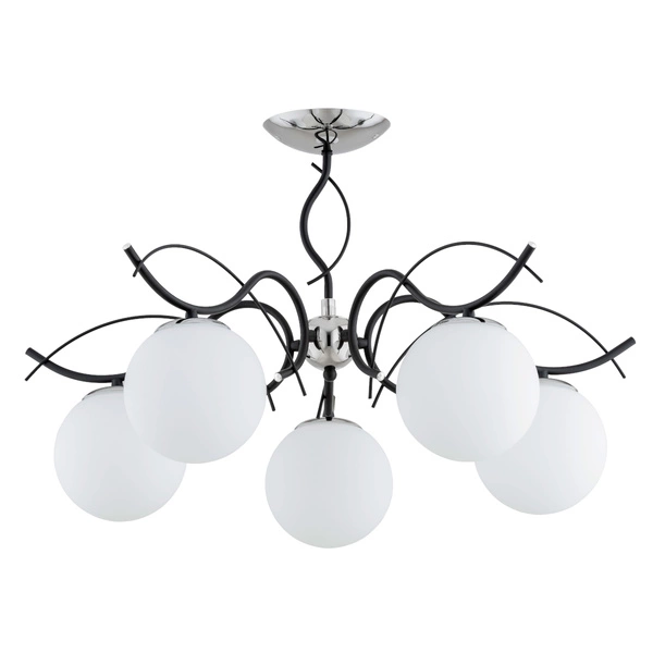 Lampa sufitowa ALFA YUTA CZARNA 5xE14 68cm | 63208