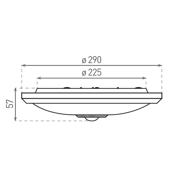 Plafon sufitowy LED MANA ROUND 16W IP20 IK10 czujnik ruchu PIR | biały