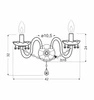 Kinkiet z kryształkami MARIA TERESA 22-94592 złoty/transparentny 2x40W E14