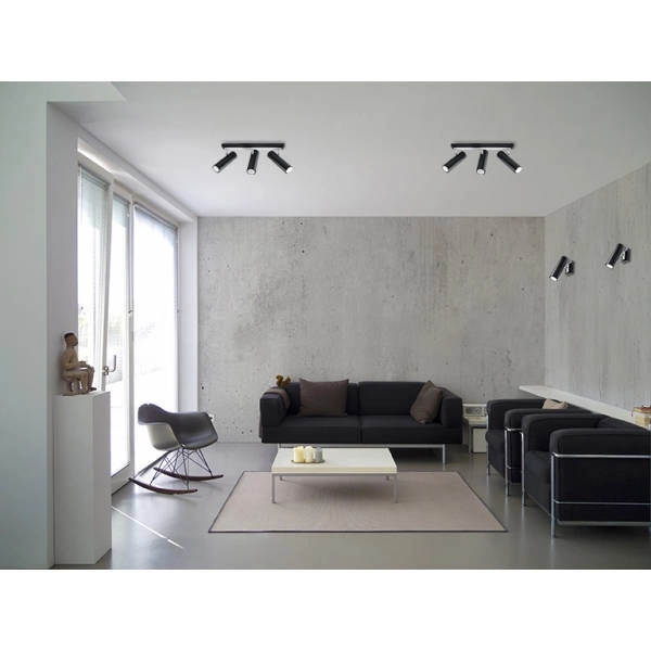 Nowoczesna lampa sufitowa DIREZIONE 3 SL.0501 Czarna 3xGU10