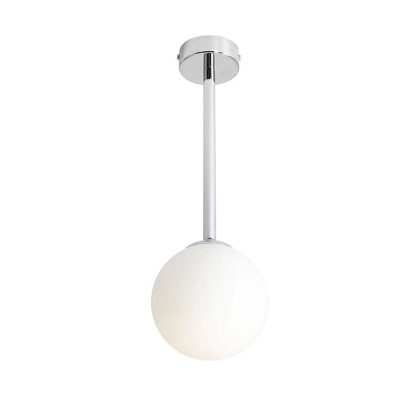 Aldex Lampa sufitowa PINNE SHORT CHROME 1080PL_G4_S, chrom/biały, 1x40W E14