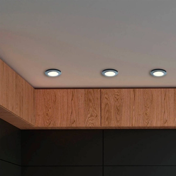 Oczko sufitowe szklane OKRĄGŁE Kolor: czarny EKOS205