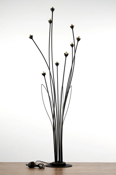 Klasyczna Lampa podłogowa GLORIOSA wys. 160cm 9xG9 14W IP20 | czarny mat