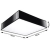 Plafon Sollux HORUS 45 Lampa sufitowa PVC, Stal, czarny 3 x15W LED, SL.0139